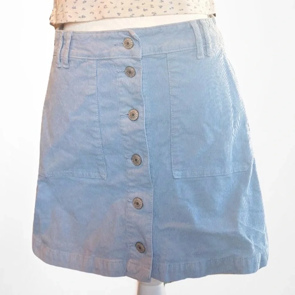 American Eagle‎ Outfitters Light Blue Corduroy Skirt